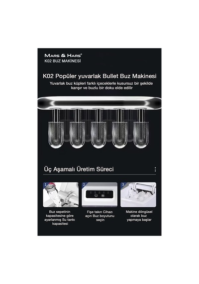 Uv-c Teknoloji-kendi Kendini Temizleyen Çekmece Tipi Set Üstü Buz Makinesi 12kg/24saat Kapasite