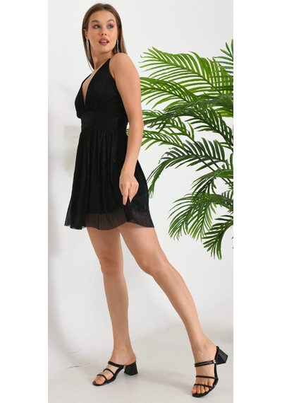 Hanife Glam Couture Hanife Glam Molight Mini Elbise Siyah