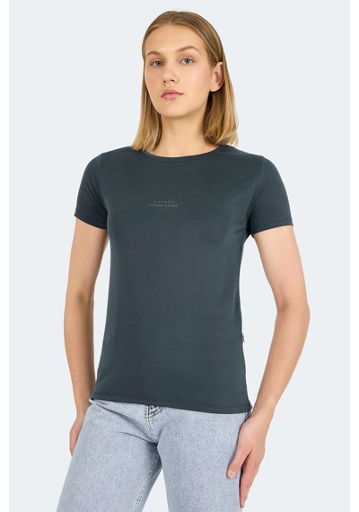Slazenger Paytons 5 Li Set Kadın Tişört Ekru - Koyu Gri - Bordo -antra