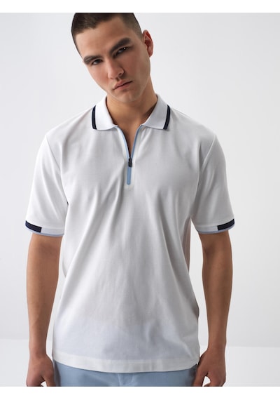 Xint Beyaz Pamuk Dokulu Regular Fit Tişört 502200 Xint Beyaz Pamuk Dokulu Regular Fit Tişört 502200