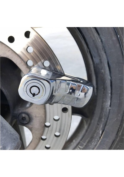 Alarmlı Motosiklet Bisiklet Disk Kilidi Falante Locks Fs8303 Krom Kablosuz