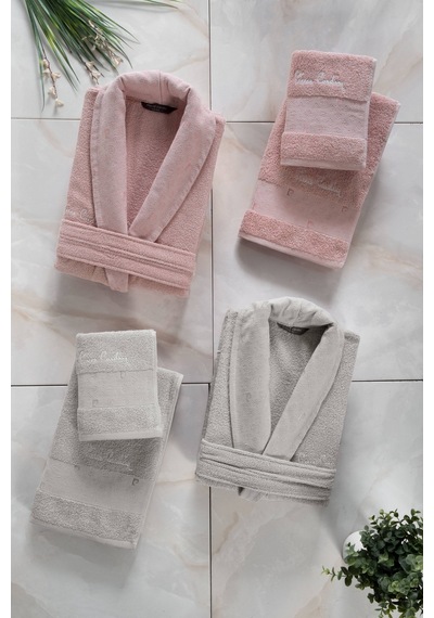 Pierre Cardin Logo Soft Jakarlı Aile Seti Deco Rose - A.bej Rose Bej