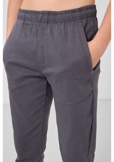 Tommy Life Gri Standart Fit Dokuma Hafif Esnek Chino Erkek Çocuk Pantolon - 11272 Gri