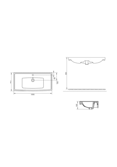 Safir Etejerli Lavabo 100cm Turavit Diğer