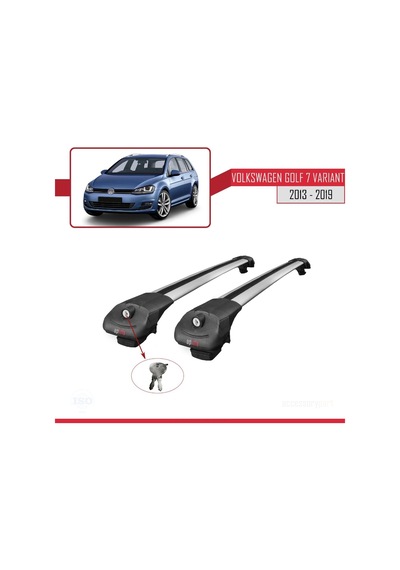 Volkswagen Golf 7 Varıant 2013-2019 Arası İle Uyumlu Ace-1 Ara Atkı Tavan Barı Gri
