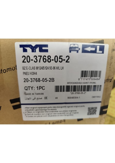 Mercedes W124 Far Takımı Tyc 20-3768-05-2 20-37678-05-2 A1248208659 1248208559