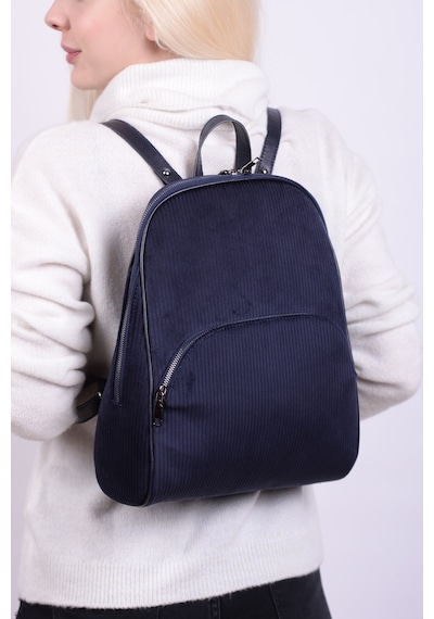 Housebags Kadife Lacivert Kadın Sırt Çantası 157 Kadife Lacivert