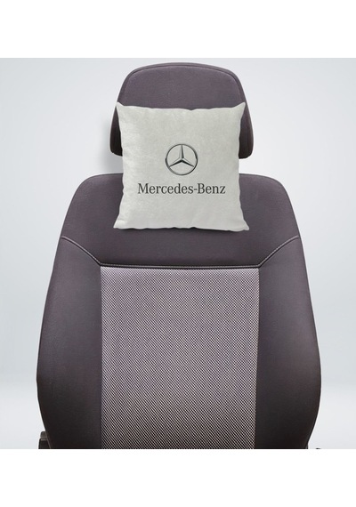 Bk Gift Mercedes Tasarımlı Kare Araç Koltuk Yastığı-1