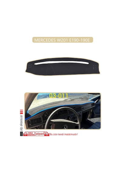 Mercedes W201 E190-190e Torpido Koruma Halısı Bej Kenar