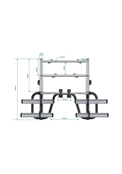 Enduro Bs260 Kısa Çeki Oku Uyumlu Karavan Bisiklet Taşıyıcı - Kayar Sistemli 60kg