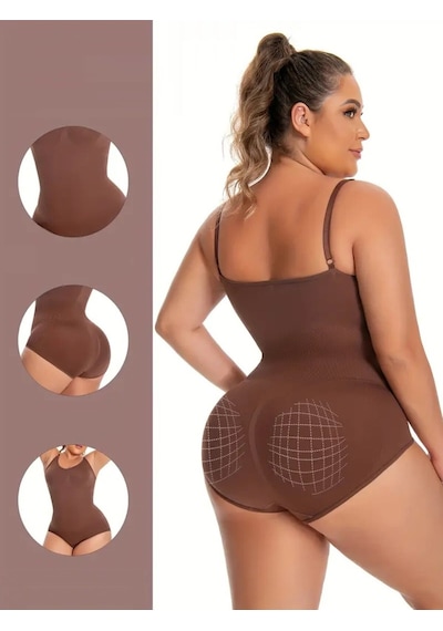 Mistirik Mamey Model Bel Göbek Ve Karın Sıkılaştırıcı Seamless Çıtçıtlı Korse Kahve Renk8 Kahve