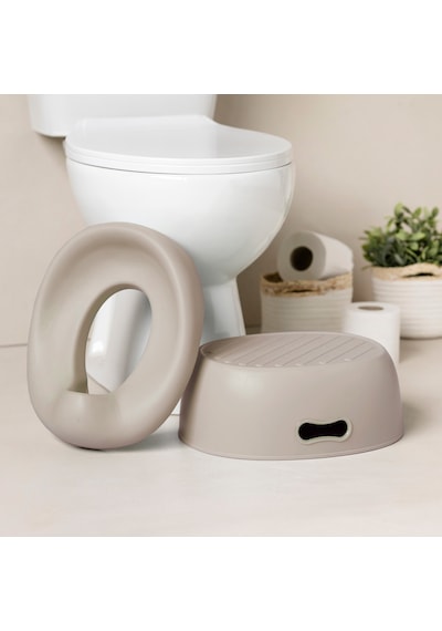 Nattou Potty Care 3 İn 1 Lazımlık Oturak Ve Tuvalet Adaptörü - Bej Bej