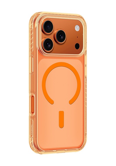 Apple Uyumlu iPhone 17 Pro  Kılıf M-safe Şarj Özellikli Airbag Amazingthing Titan Pro Serisi Kapak Turuncu Turuncu