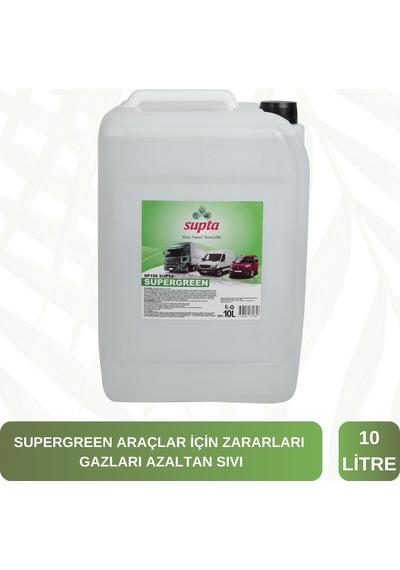 Supta Supergreen Dizel Araçlar Için Emisyon Düşürücü Yakıt Katkısı Euro 4/5/6 10 Lt