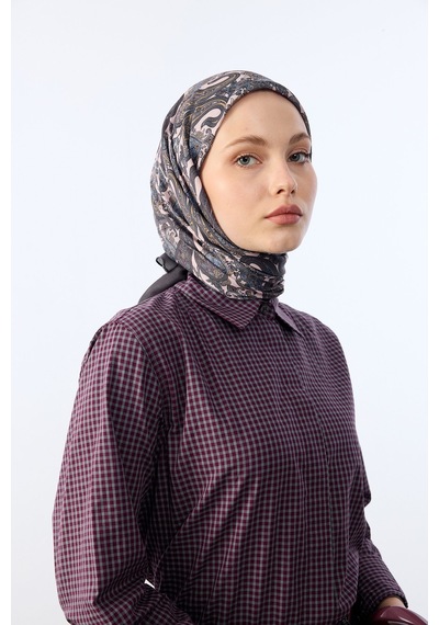 Mirsoy Scarf Lavin Desen Eşarp Hardal