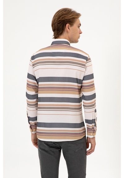 U.s. Polo Assn. Erkek Gömlek Desenli 50316666-vr233 Bisküvi