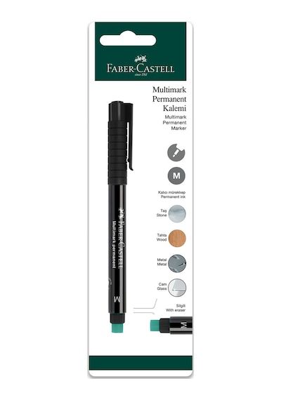 Faber-castell Permanent Kalemi Siyah Tekli 3 Adet
