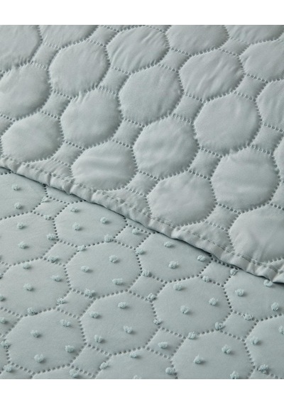 Lexroo Amabile Kesmeli Tek Kişilik Yatak Örtüsü Takımı 160x220 Cm Su Yeşili Çok Renkli