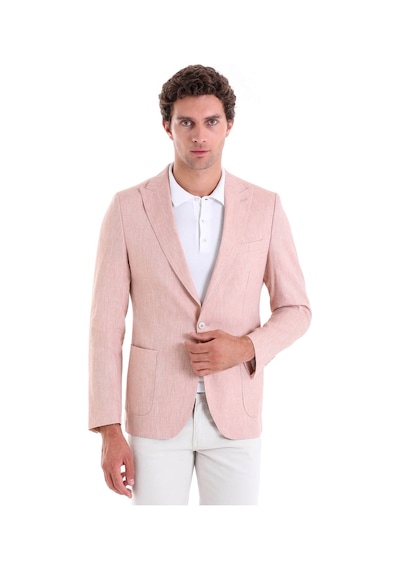 Hatemoğlu Kahverengi Slim Fit Düz Sivri Yaka Casual Keten Ceket Kahverengi Hatemoğlu Kahverengi Slim Fit Düz Sivri Yaka Casual Keten Ceket Kahverengi