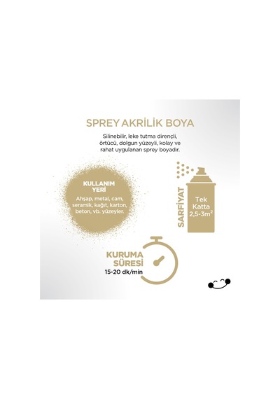 Polisan Akrilik Krem Sprey Boya 400 ml - RAL 1015
