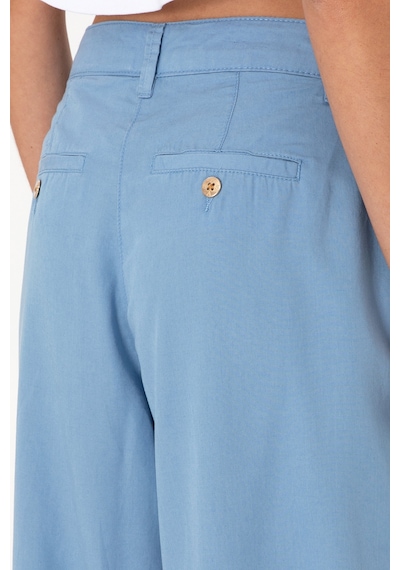 U.S. Polo Assn. Kadın Mavi Loose Fit Kanvas Pantolon 50300631-VR036