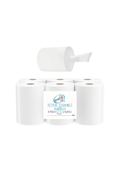 Pratiksoft İçten Çekmeli Kağıt Havlu 10 x 6'lı