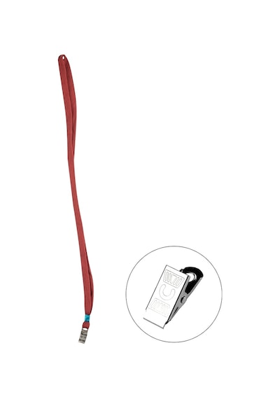 Bigpoint Metal Klipsli Yaka İpi Bordo X 50 Adet