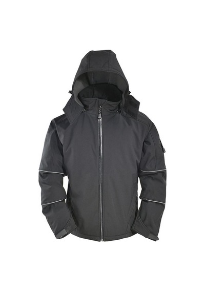 Softshell İş Montu Su Geçirmez Ceket Siyah Sarı