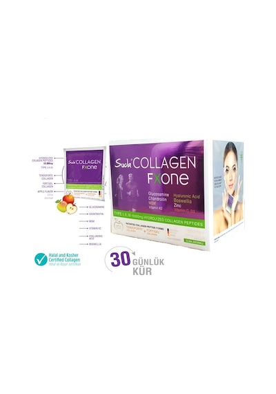 Suda Collagen Fxone Apple 13 Gr 30 Saşe Suda Collagen Fxone Apple 13 Gr 30 Saşe