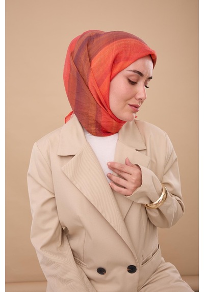 Silk Home Olinda İpek Eşarp 47005-16 Narçiçeği, Vizon, Mürdüm, Somon, Pudra, Taba