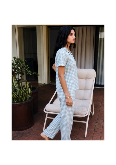 Viskon Karışım Homewear Su Yeşili Pijama Takımı