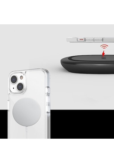 Apple Uyumlu iPhone 13 Kılıf Raptic Glass Plus Serisi Şeffaf Tasarımlı Kapak