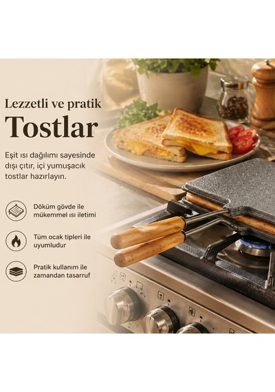 İç Dış Granit Tost Makinası