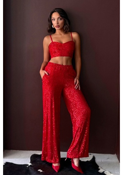 Verymoda F 1978 Pullu Pantollon Kırmızı