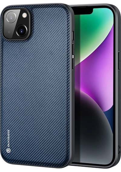 Dux Ducis Fino Serisi İphone 14 Plus 6.7 İnç Kılıf Premium Dokuma Silikon Kılıf- 5775