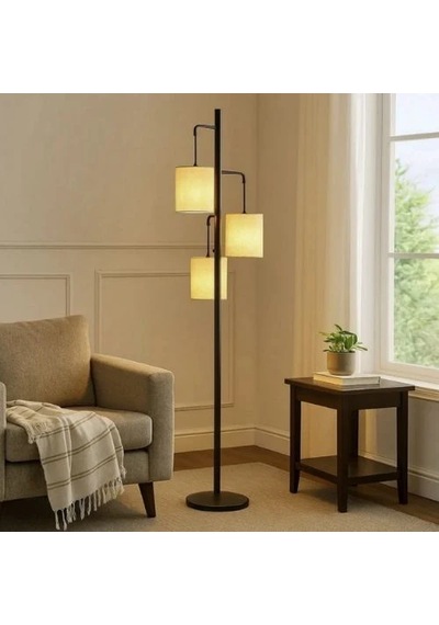 Siena Modern Siyah 3 Başlıklı Lambader 1657-2406
