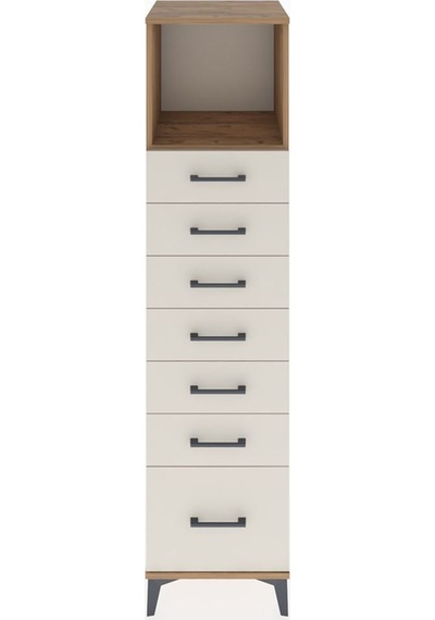 Hyperion Dolap Tek Raflı 7 Çekmeceli 44x44x182 Çam-aytaşı Çam