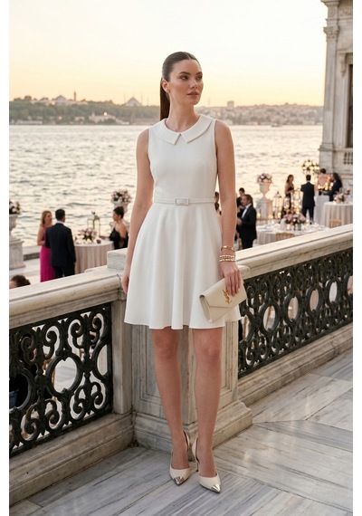 Lela Bayan Elbise 6525740 Ekru