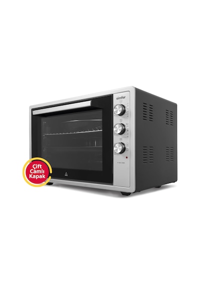 Simfer 7033 İnox Gri 70 LT Turbo Fan Mini / Midi Fırın - Multi Fonksiyon, Yoğurt Yapma, Buz Çözme & Çift Cam
