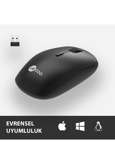 Lecoo WS203 Kablosuz 2400 DPI 4 Tuşlu Optik Mouse