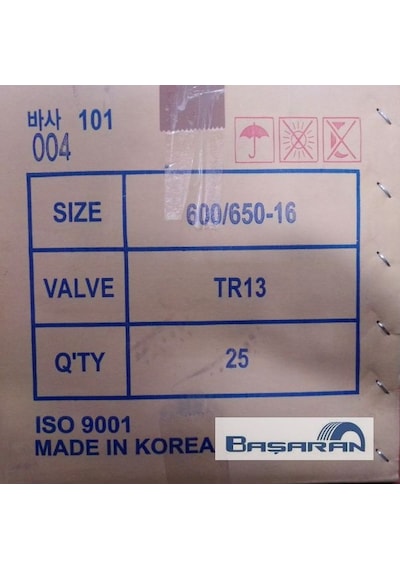 600-650-16 Tr13 İç Lastik Birinci Butil Kauçuk