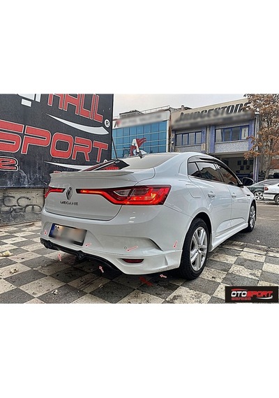 Renault Megane 4 Sedan Arka Tampon Eki Fiberglass Boyasız