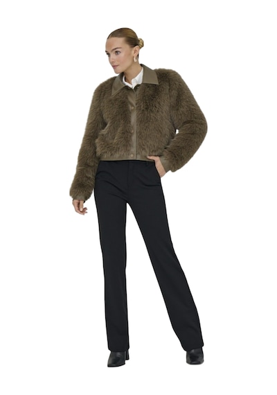 Kadın Kahve Onlyumi Life Faux Fur Jacket Otw Ceket 15356776 Toprak