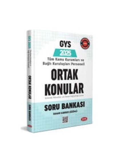 Data Yayınları 2025 GYS Türkiye Kamu Kurumları ve Bağlı Kuruluşları Personeli ve Unvan Değişikliği Ortak Konular Soru Bankası