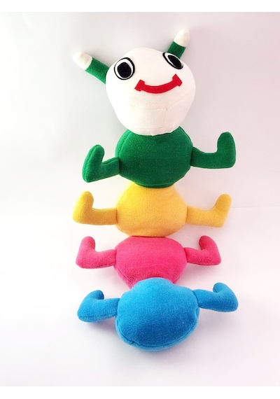 Joytoytr Peluş Tırtıl Oyuncak 60 Cm Tatlı Oyun Arkadaşı İle Sayıları Öğreniyorum Yerli Üretim Beyaz - Mavi - Turuncu - Sarı