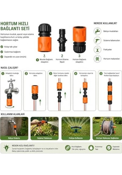 Md-313 Otomatik Hortum Bağlantı Aparatı 3 Parça