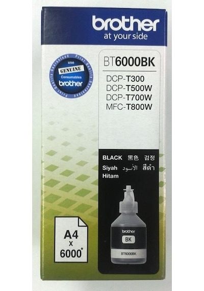 Brother BT6000BK Black Siyah 6.000 Sayfa Şişe Mürekkep DCP-T300-T500-T700 MFC-T800