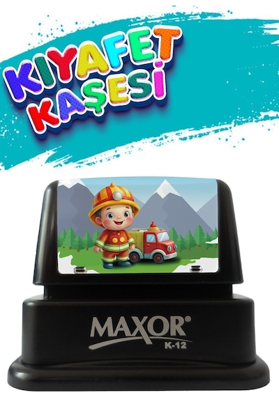 Maxor Kaşe Kıyafet Kaşesi İtfaiye Temalı Öğrenci Kaşesi / Kıyafet Etiketi / Kumaş Kıyafet Kaşesi