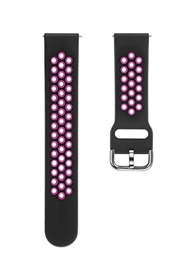 Gear S3 Sport Band İçin Kordon Siyah Koyu Pembe