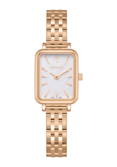 Lee Cooper Rose Gold Çelik Bilezik 20,5 Mm Dikdörtgen Kadın Kol Saati, Taşlı Bileklik Hediyeli